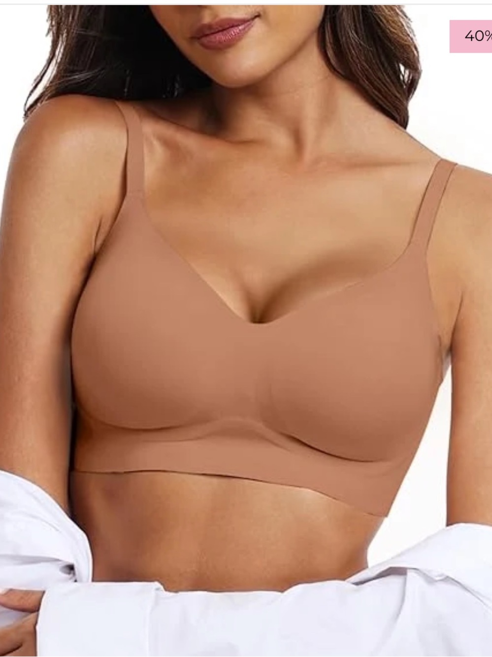Oeak Seamless Everyday Jelly Bra in Coffee, NWT, 3XL